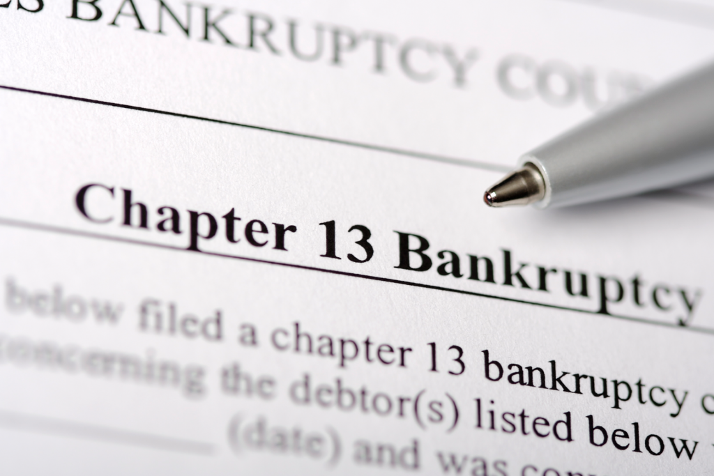 Form showing chapter 13 Bankruptcy